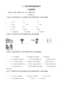 2023-2024学年湖南省张家界市慈利县湘少版（三起）三年级下册期中质量检测英语试卷（原卷版+解析版）