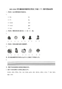 湖南省常德市汉寿县2023-2024学年三年级下学期期中英语试题