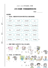 广东省汕头市龙湖区汕头市德华学校2023-2024学年三年级下学期5月期中英语试题