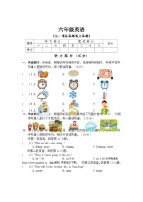 河南省驻马店市汝南县2023-2024学年六年级下学期4月期中英语试题