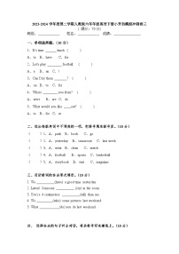 小升初模拟（试题）-2023-2024学年人教PEP版英语六年级下册