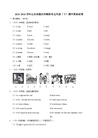 2023-2024学年山东省烟台市海阳市五年级（下）期中英语试卷