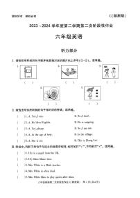 08，陕西省西安市西咸新区泾河新城五校联考2023-2024学年六年级下学期5月期中英语试题