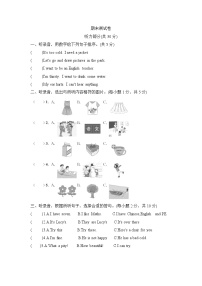 期末测试卷（试题）  -2023-2024学年译林版（三起）英语四年级下册