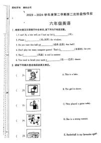 20，陕西省铜川市2023-2024学年六年级下学期期中英语试题