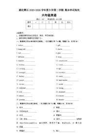 湖北省黄石市2023-2024学年六年级下学期期末英语试题