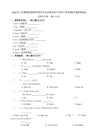 湖南省邵阳市武冈市邓家铺镇白羊教学点2023-2024学年六年级下学期6月模拟预测英语试题