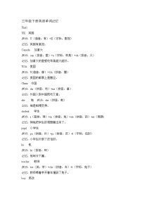 小学英语三年级下册素材-单词趣味记忆法讲义 (人教PEP版）