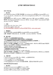 全册知识点汇总（素材）人教PEP版英语五年级下册