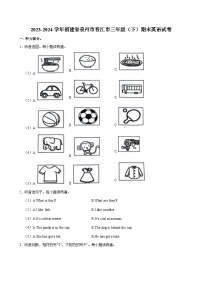 福建省泉州市晋江市2023-2024学年三年级下学期期末英语试卷