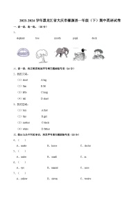 2023-2024学年黑龙江省大庆市肇源县一年级（下）期中英语试卷