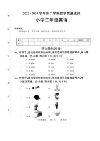 河南省濮阳市清丰县2023-2024学年三年级下学期期末考试英语试题