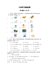 期末 （试题） -2023-2024学年外研版（三起）英语六年级下册