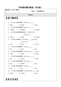 暑假自学课：2023年小学英语三升四专项复习-第5讲-名词单复数专项人教PEP版（含答案）