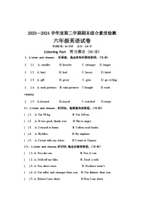 河北邢台地区2023-2024学年六年级下学期期末英语试题
