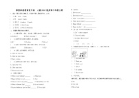 人教PEP版英语三年级上册寒假拓展提高复习卷  第 (11)天