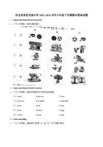 河北省保定市涿州市2023-2024学年六年级下学期期末英语试题（含答案）