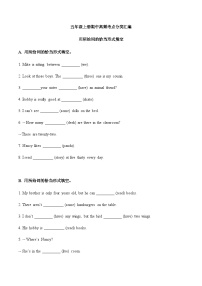 牛津译林版 小学英语五年级上册期中高频考点分类汇编试卷--用所给词的恰当形式填空（含答案）