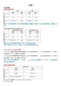 牛津译林版暑假五升六英语语法预习代词 讲义+练习（含答案）