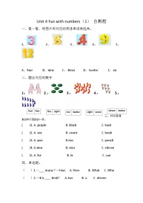 英语三年级上册Unit 4 Fun with numbers达标测试