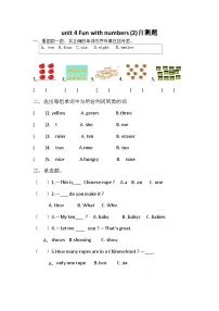 外研版（三起）2024三年级上册Unit 4 Fun with numbers练习