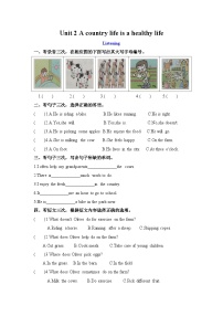 小学英语教科版 (广州)六年级上册Module 1 Country lifeUnit 2 A country life is a healthy life同步训练题