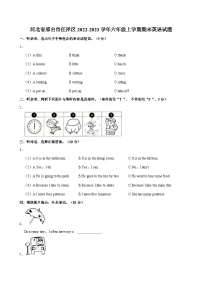 河北省邢台市任泽区2022-2023学年六年级上学期期末英语试题（含答案）