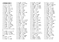 人教版小升初复习：1-6年级英语单词分类表学案