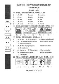 湖北省孝感市汉川市2023-2024学年六年级上学期期末英语试题