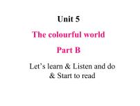 英语Unit5 The colourful worldPart B教案配套课件ppt