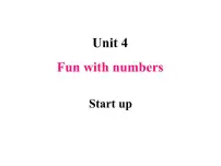 小学英语Unit 4 Fun with numbers示范课课件ppt
