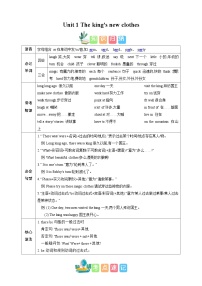 小学英语牛津译林版六年级上册Unit 1 The king's new clothes课堂检测