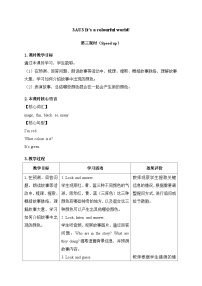 小学英语外研版（三起）2024三年级上册（2024）Unit 3 lt's a colourful world!第三课时教案设计