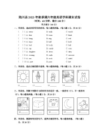 广西玉林市某县2023-2024学年六年级上学期期末检测英语试题