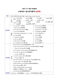 Unit 2 必备知识（复习讲义）-2023-2024学年五年级英语上册单元速记·巧练（译林版三起）