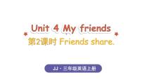 英语三年级上册（2024）Unit 4 My friends2 Friends share.课文内容课件ppt