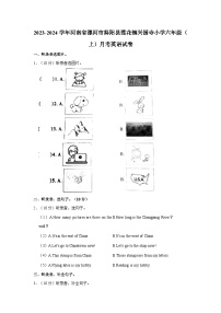 2023-2024学年河南省漯河市舞阳县莲花镇兴国寺小学六年级（上）月考英语试卷