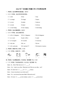 2024年广东省湛江市廉江市小升初英语试卷