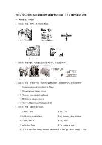 2023-2024学年山东省潍坊市诸城市六年级（上）期中英语试卷