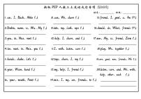 新版三年级上英语连词成句小纸条（人教PEP）学案