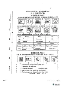 河南省焦作市2023-2024学年六年级上学期期末英语试题