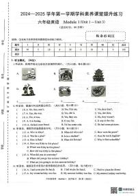 广东省深圳市宝安区2024-2025学年六年级上学期第一次月考英语试题+Module+1