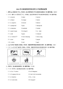 2024年云南省昆明市呈贡区小升初英语试卷