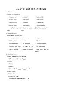 2024年广东省深圳市龙华区小升初英语试卷