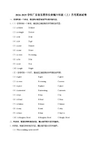 广东省东莞市长安镇2024-2025学年六年级（上）月考英语试卷