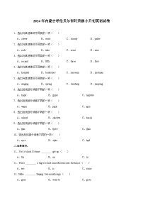内蒙古呼伦贝尔市阿荣旗2023-2024学年六年级下学期期末英语试卷