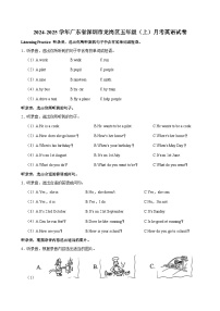 广东省深圳市龙岗区2024-2025学年五年级上学期月考英语试卷