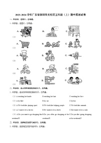 广东省深圳市光明区2023-2024学年五年级上学期期中英语试卷