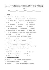 词汇-2024-2025学年江苏省连云港市六年级英语上册期中专项冲刺（译林版三起）