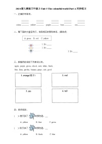 小学英语人教版PEP（2024）三年级上册（2024）Unit5 The colourful worldPart A优秀综合训练题